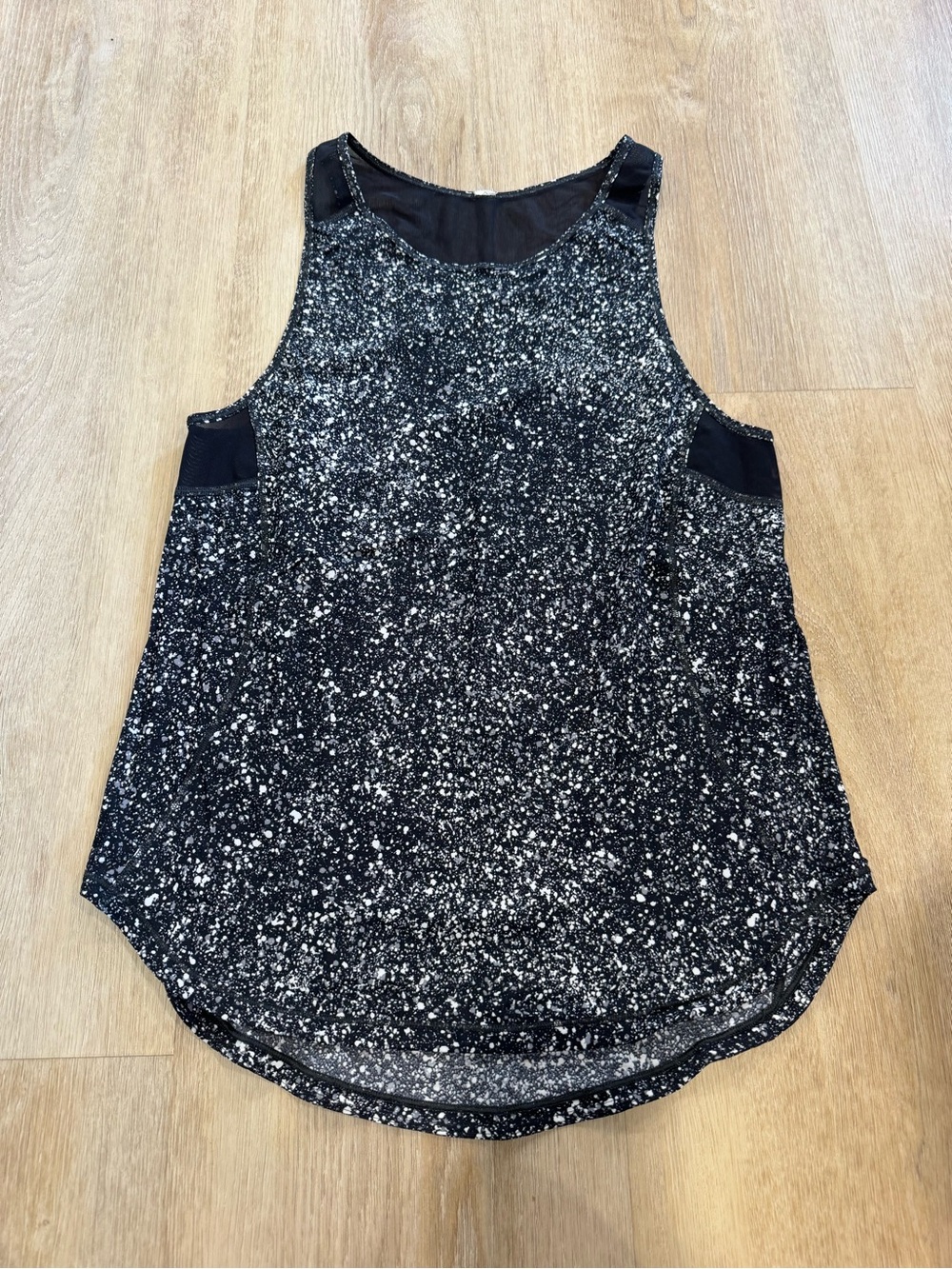 lululemon athletica Black with White Speckle Tank Top